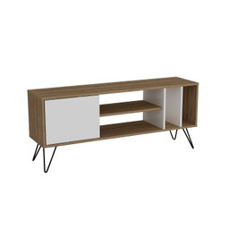 Hanah Home Soporte para TV Mistico - Nogal, Blanco y Negro